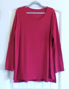 Susan Graver QVC Modern Essentials Women's Liquid Knit Red Tunic Top SZ Large L - Picture 1 of 3