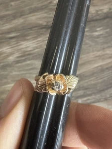 Vintage Wedding Ring Diamond 10k 4.5 Gold Band, Can Be Resized! - Picture 1 of 10