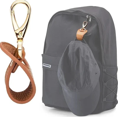 1 pieza Sombrero de Viaje de Cuero Clip Hebilla Soporte Manos Libres Correa para Sombreros y Guantes Foto 1 de 4