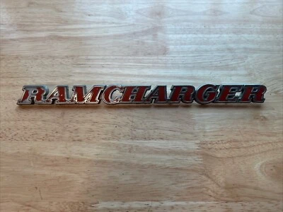 1974-80 Original Mopar Dodge RamCharger Fender Emblem 3739984 Nameplate Truck - Image 1 of 4