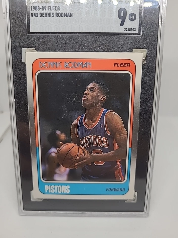 1988-89 Fleer - #43 Dennis Rodman (RC) - Image 1 of 2