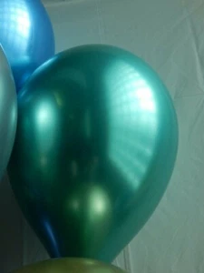Green Chrome Latex Balloons,Shower, Wedding Decorations Birthday Party Supplies - Picture 1 of 4