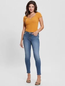 GUESS Damen Sexy Curve Mid-Rise Skinny-Leg Jeans Gr. 29 - Bild 1 von 7