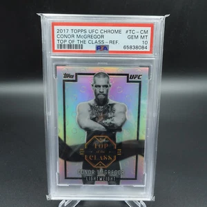 PSA 10 GEM MINT 2017 TOPPS UFC CHROME CONOR MCGREGOR TOP OF THE CLASS REFRACTOR - Picture 1 of 2