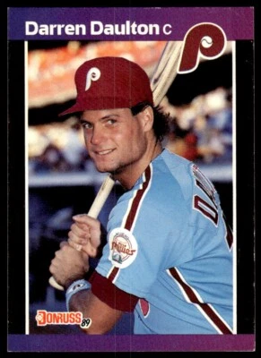 1989 Donruss Baseball Card Darren Daulton Philadelphia Phillies #549 - Image 1 of 2