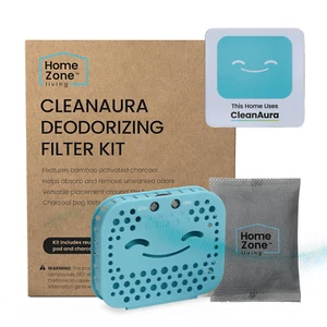 Cleanaura Deodorizing Filter Kit with Charcoal Filter Bag and Magnetic Sticker,  - Picture 1 of 12