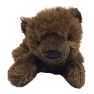 Vintage Dakin Applause Grizwald Grizzlie Bear Realistic Brown Plush Laying 16" - Image 1 of 4
