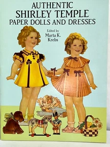 Shirley Temple Authentic Paper Doll & Dress Mint Uncut Marta Krebs Book VTG 90s - Picture 1 of 5
