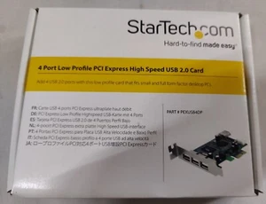 StarTech PEXUSB4DP 4 Port LP PCI Express High Speed USB 2.0 Card - Picture 1 of 4