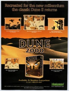 Pubblicità Stampa Vintage 1998 Dune 2000 Gioco PC RTS Originale Promo Poster Art - Foto 1 di 4