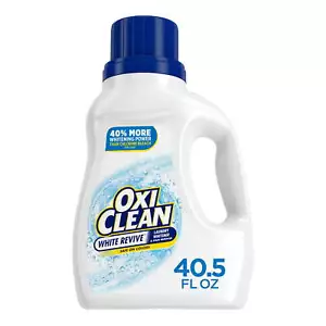 OxiClean White Revive Laundry Whitener&Laundry Stain Remover Liquid 40.5 fl oz - Picture 1 of 3