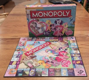 My Little Pony Monopoly Board Game Hasbro 6 Collectible Tokens-1 Missing House - Picture 1 of 23
