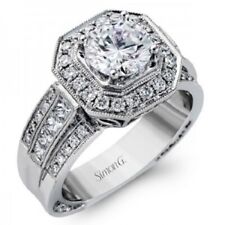 Simon G. Diamond Engagement Ring 18Kt White Gold NR109