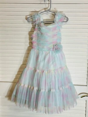 Vestido Jona Michelle Niñas Talla 5 Ocasión Especial Pastel Tul Enagua Nuevo Foto 1 de 4