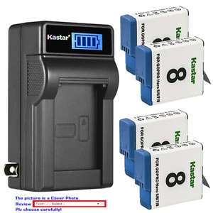 Kastar Battery LCD Wall Charger for GoPro AHDBT-801 AJBAT-001 GoPro HERO 8 7 6 5 - Picture 1 of 12