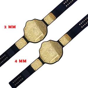 WWE WORLD HEAVYWEIGHT BIG GOLD CHAMPIONSHIP GÜRTEL 2 MM & 4 MM MESSING ERWACHSENENGRÖSSE - Bild 1 von 11