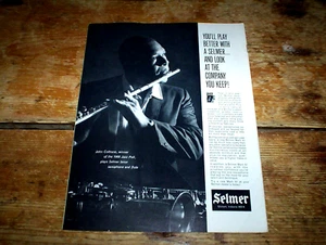 JOHN COLTRANE ( SELMER ) ORIG 1966 U.S. Vintage Jazz Magazine PROMO Ad NM- - Bild 1 von 1