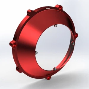 Ducati Kbike Kupplung Kupplungsdeckel "Plexy" rot NEU - clutch cover NEW - Imagen 1 de 1