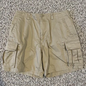 Lands End Shorts Mens 32 Regular Cargo Chino Tan Hiking Outdoor - Picture 1 of 12