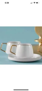 Karaca Saturn New Form 6-Person Coffee Cup Set 100 ml & Espresso Coffee Cup Set - Picture 1 of 15