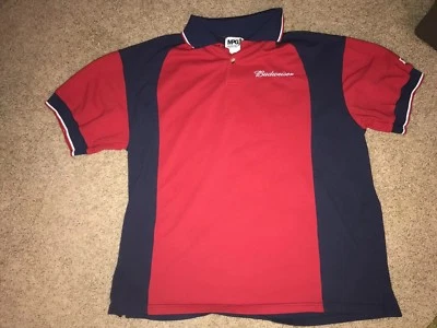 BUDWEISER Short Sleeve Button Up BUD LIGHT Shirt Anheuser Busch Tall XL Beer NEW - Image 1 of 4