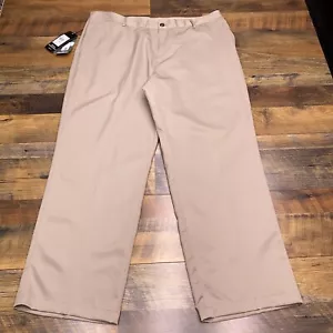 Adidas Golf Tech Pants Mens 40x30 Khaki Climalite Performance New - Picture 1 of 13