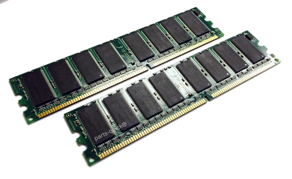 2GB 2 x 1GB PC2100 DDR 266 MHz Non-ECC 184 pin DIMM Memory Low Density RAM - Image 1 of 1