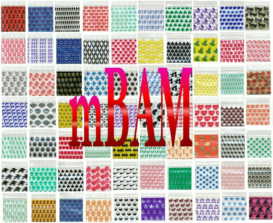 500 LOT APPLE MINI ZIP BAGGIES 2.5 & 3.0mil 2020 1515 125125 YOUR CHOICE - Image 1 of 4