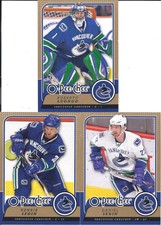 Daniel Sedin Henrik Sedin Roberto Luongo 2008-09 O-Pee -Chee 3-Card Lot