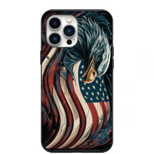 Funda de teléfono USA American Flag Eagle para iPhone 7 8 X XS XR SE 11 12 13 14 Pro Max - Imagen 1 de 56