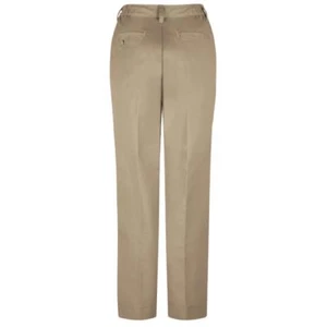 Women's Red Kap Elastic Insert Industrial Work Pant Slacks PT61 Khaki Size 8 Unh - Picture 1 of 2