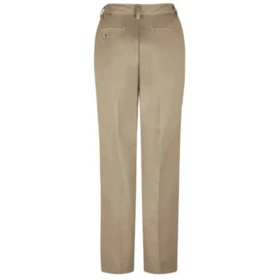 Pantalón de trabajo industrial con inserción elástica roja para mujer PT61 caqui talla 8 Unh Foto 1 de 2