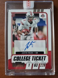 2021 Justin Fields Panini Contenders DP College Ticket On-Card Auto Rookie - Picture 1 of 2
