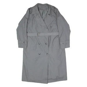 Vintage HOUSE OF FRASER Womens Trench Coat Grey 90s UK 8 - Picture 1 of 6