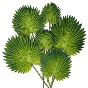 6 Pcs Pu Foam Artificial Palm Leaves Faux Palm Tropical Leaves Fake Palm Fron... - Picture 1 of 6