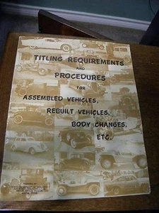 Vintage Titeling Anforderungen und Verfahren montierte & umgebaute Fahrzeuge 1981 TX - Bild 1 von 1