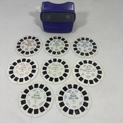 Visor 3D púrpura TYCO View Master con 8 carretes de princesa Disney Foto 1 de 4