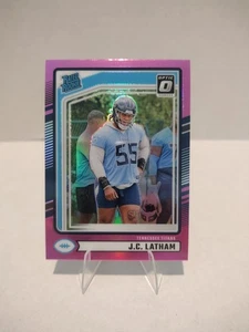 2024 Panini Donruss Optic J.C. Latham #340 Pink Prizm Rated Rookie Titans - Bild 1 von 2