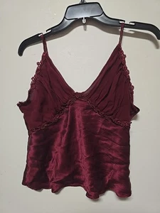 Camisola vintage Victoria's Secret 100 % seda BURGANDY talla GRANDE Y2K oscura - Imagen 1 de 6