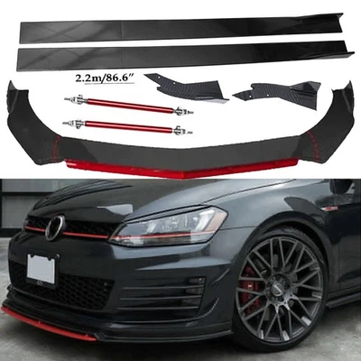 For Volkswagen Front Bumper Rear Lip Spoiler Splitter Carbon Fiber Body Kits — 第 1/4 张图片