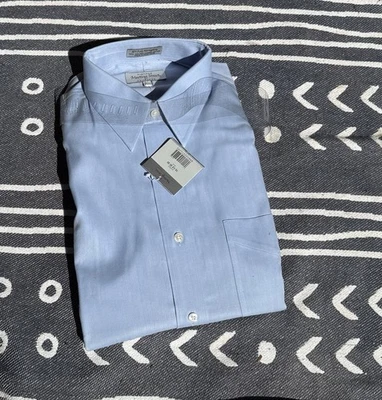 Meeting Street мужской синий платье рубашка 15 1/2 32-33 новый с ярлыками - Изображение 1 из 4