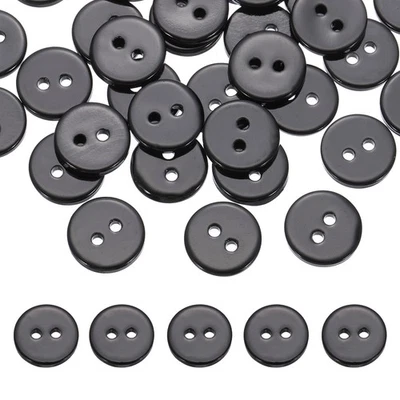 36Pcs Natural Shell Buttons,11.5mm 2 Holes Pearl Button,Black - Image 1 of 4