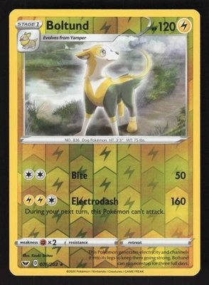 Boltund 076/202 Reverse Holo Pokemon SWSH01: Sword & Shield Base Set - Image 1 of 2