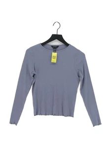 Top para mujer New Look UK 14 gris algodón con elastano básico - Imagen 1 de 5