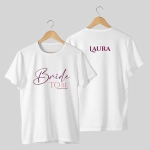 Personalised Hen Party T Shirt Front & Back Both side Print extra Charge £2 - Picture 1 of 3