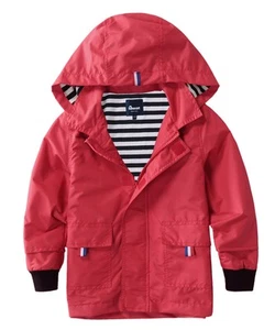 boys/Girls Waterproof Hooded Jackets Cotton Lined Rain Jackets Red 8/9 - Picture 1 of 6