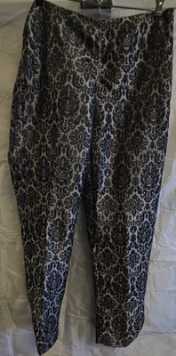 Pantalones para mujer Bloomingdale’s talla 4 negros plateados cachemira seda algodón elegantes Foto 1 de 4