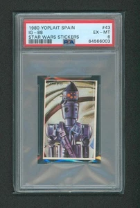1980 Star Wars stickers Yoplait Spain #43 IG-88 PSA 6 - Picture 1 of 2