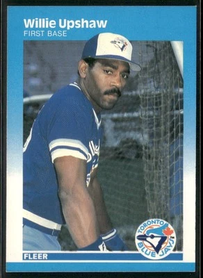1987 Fleer #239 Willie Upshaw Glossy - Image 1 of 2
