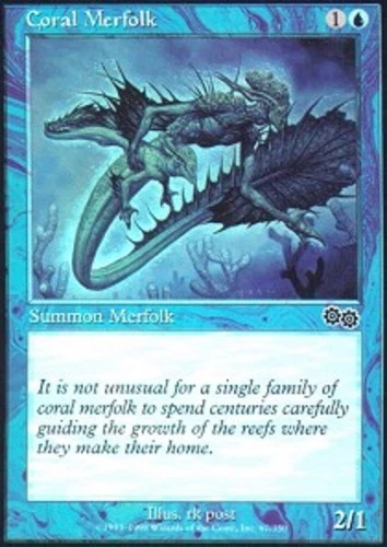 Coral Merfolk - Urza's Saga #67/335 MTG Magic The Gathering - Image 1 of 1